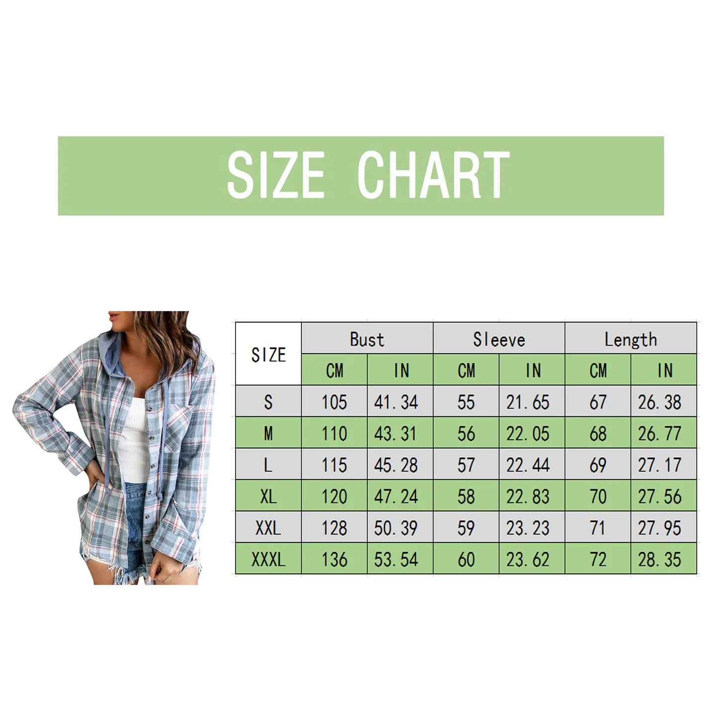Spring Autumn Women Shirt Fashion Casual Plaid Hooded Shirts Long Sleeve Button Down Blusa Feminina Streetwear рубашка женская