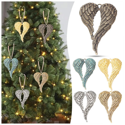 Memorial Angel Wing Christmas Ornaments Navidad Xmas Decor Noel Tree Decor Christmas Decorations For Home Pendant Gift Kids