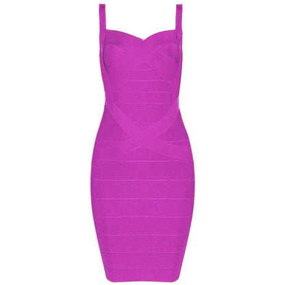 Women'S Sexy Bandage Dresses Christmas Autumn Sleeveless Spaghetti Belt Stretching Fitness Club Party Dress Mini Bodyconvestodos