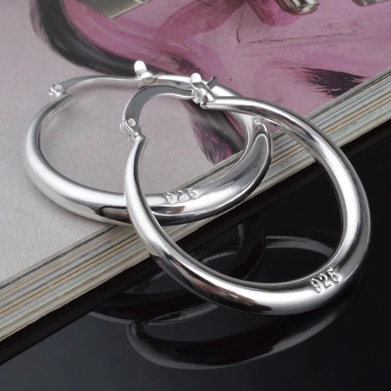 Wholesale Fashion Jewelry 925 Sterling Silver Earrings Smooth Round Earrings, Women'S Jewelry Gifts