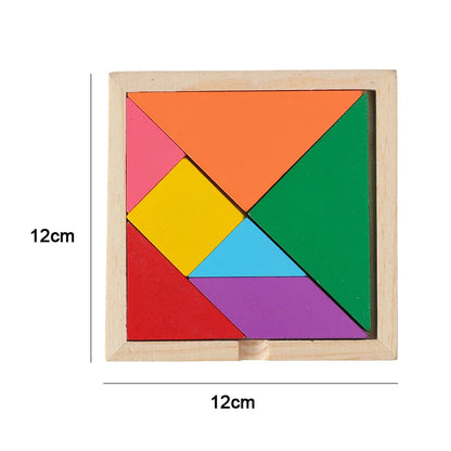 Baby Educational Toy Montessori Wooden 3D Toys Childhood Learning  Kids Baby Colorful Wooden Blocks For Children Christmas Gift