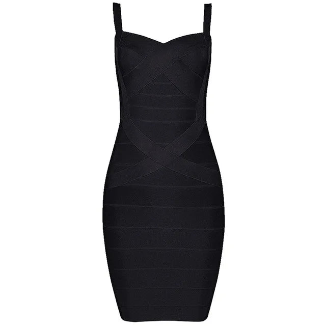 Women'S Sexy Bandage Dresses Christmas Autumn Sleeveless Spaghetti Belt Stretching Fitness Club Party Dress Mini Bodyconvestodos