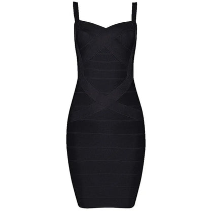 Women'S Sexy Bandage Dresses Christmas Autumn Sleeveless Spaghetti Belt Stretching Fitness Club Party Dress Mini Bodyconvestodos