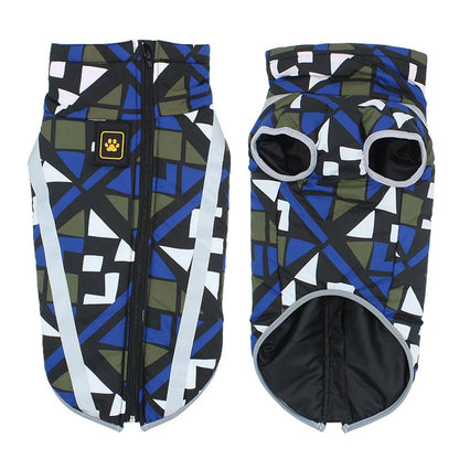 Winter Warm Dog Clothes Colorful Reflective Waterproof Jacket Fleece Thicken Coat Clothing for Small Medium Large Big Dogs