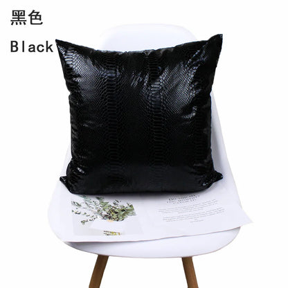 Fashion Snake Suede Thin Pure Solid Red Decorative Pillowcase Chair Cushion Car Sofa Home Decor 45x45cm 40 50 60 Custom