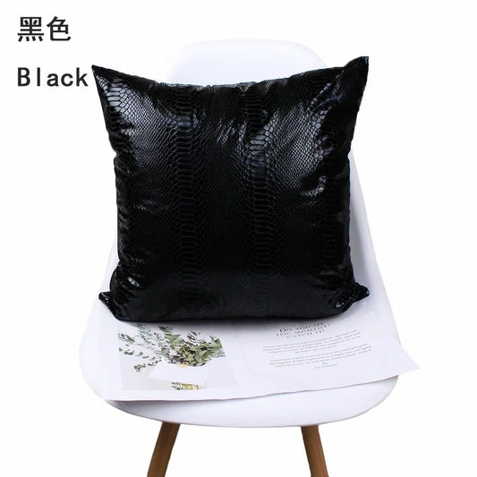Fashion Snake Suede Thin Pure Solid Red Decorative Pillowcase Chair Cushion Car Sofa Home Decor 45x45cm 40 50 60 Custom