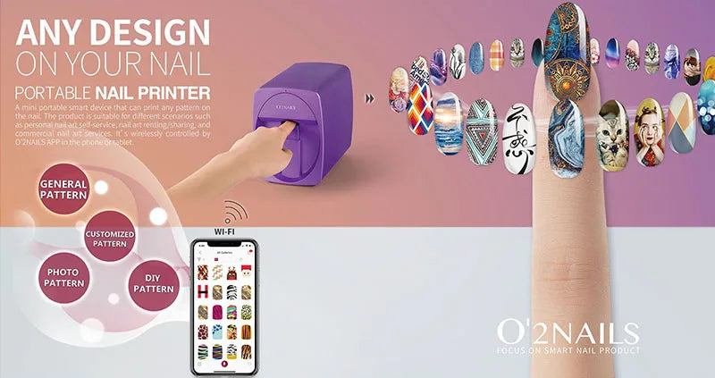 2024 Portable automatic 3d nail printer digital nail printer machine M1 for nail spa and nail salons professional nail printer