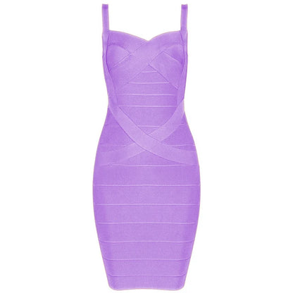 Women'S Sexy Bandage Dresses Christmas Autumn Sleeveless Spaghetti Belt Stretching Fitness Club Party Dress Mini Bodyconvestodos