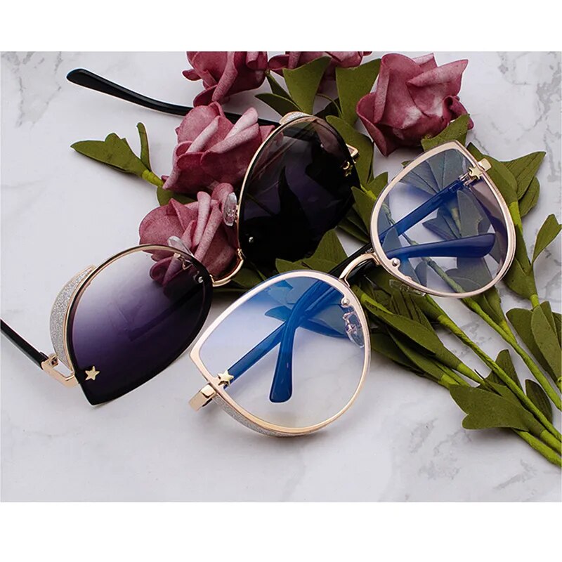 Sexy Ladies Cat Eye Women's Sunglasses Fashion High Quality Brand Gradient Shades Glasses Female Sunglasses Oculos Vintage