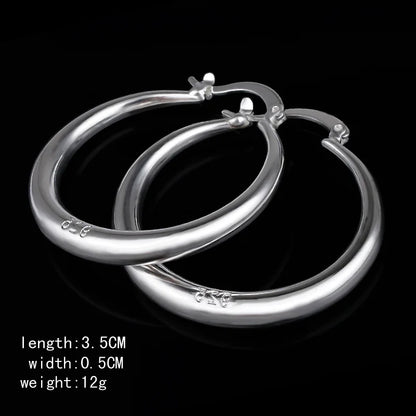 Wholesale Fashion Jewelry 925 Sterling Silver Earrings Smooth Round Earrings, Women'S Jewelry Gifts
