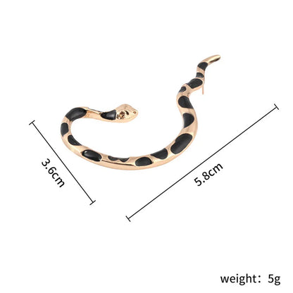 1Pcs Serpentine Snake Punk Hoop Earrings for Women Gothic Animal Charm Jewelry Cool Cobra Snake Ear Loop Fashion Women's Jewelry