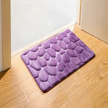 40*60CM Coral Fleece Bathroom Memory Foam Rug Kit Toilet Pattern Bath Non-slip Mats Floor Carpet Set Mattress for Bathroom Decor