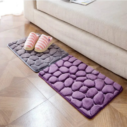40*60CM Coral Fleece Bathroom Memory Foam Rug Kit Toilet Pattern Bath Non-slip Mats Floor Carpet Set Mattress for Bathroom Decor