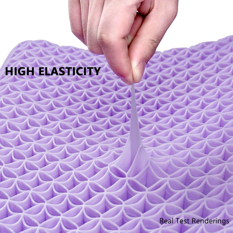 New TPE Cool Breathable Bed Pillow Protection Cervical Washable Pillows With Pillowcase For Neck Message Sleep Travel Purple