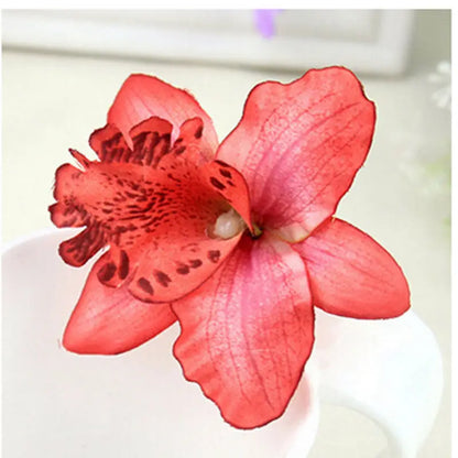 1PC Women Chic Fashion Flowers Hair Clips Gift Sand Beach Colorful Handmade Butterfly Orchid Vacation Hair Accessories