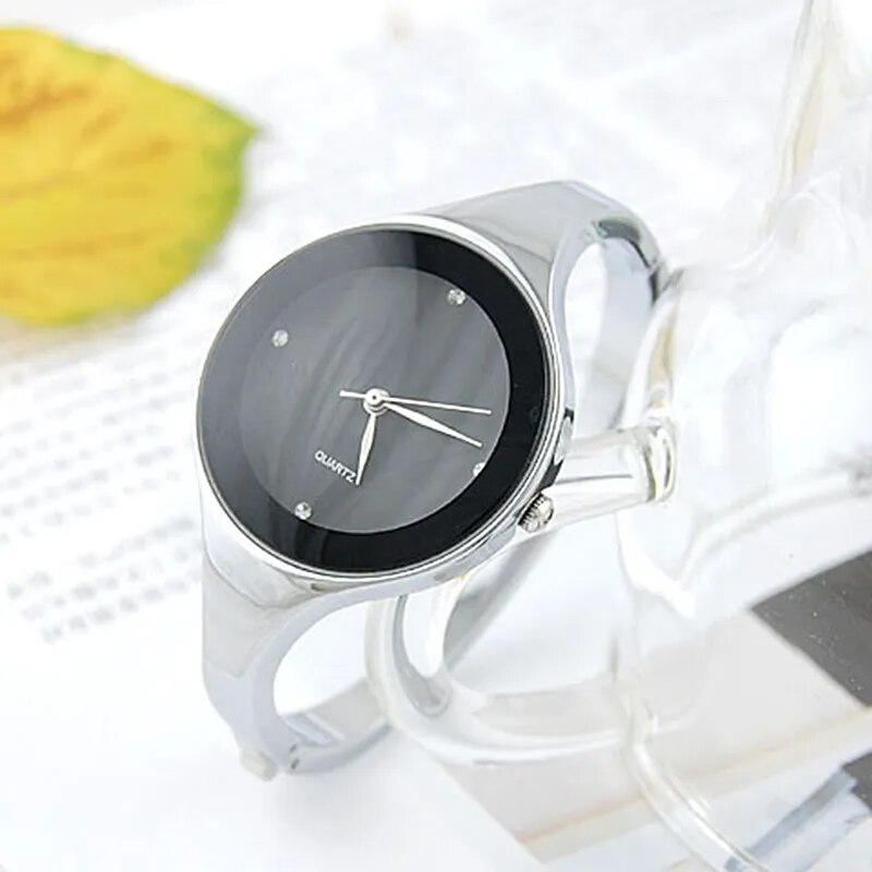 Women Bracelet Watches Crystal Ladies Fashion Stainless Steel Round Dial Unique Designer Quartz-Watch Montres Femme