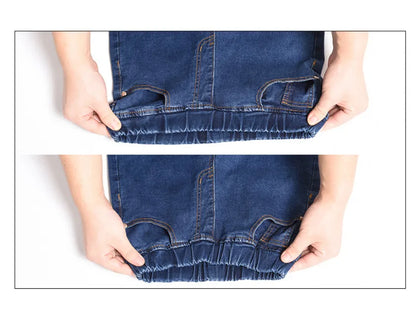 Women  Jeans for Curvy  Elastic Waist Stretchy Denim Pants Tummy Control Mom Jeans 4XL ouc551