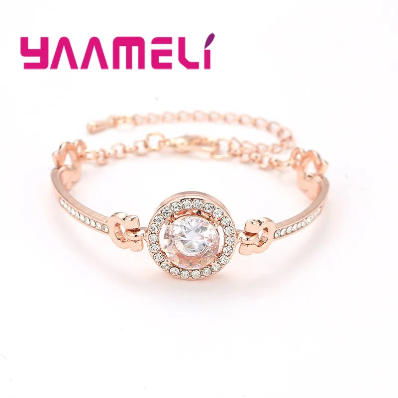 New Crystal Royal Style Punk Bangles Women's Jewelry Premium Bracelet Bride Love Jewelry Bracelet Wedding Gift Top Quality