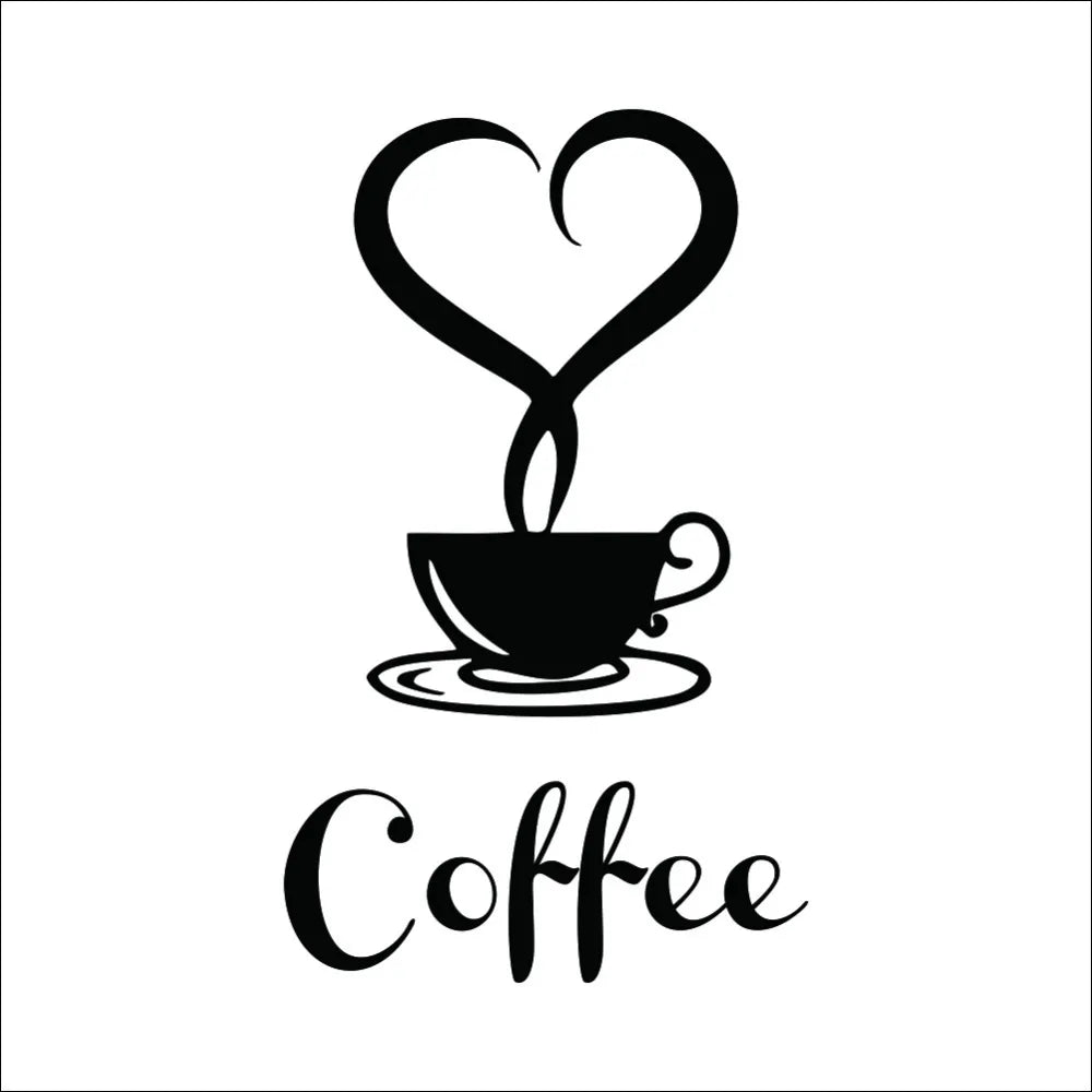 Coffee Shop Restaurant Wall Decor Decals Home Decorations 361 Kitchen Removable Vinyl Wall Art Diy Decorative Sticker