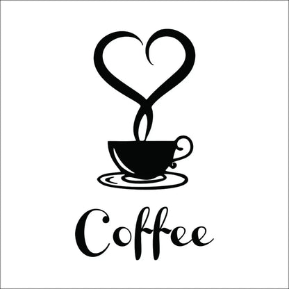 Coffee Shop Restaurant Wall Decor Decals Home Decorations 361 Kitchen Removable Vinyl Wall Art Diy Decorative Sticker