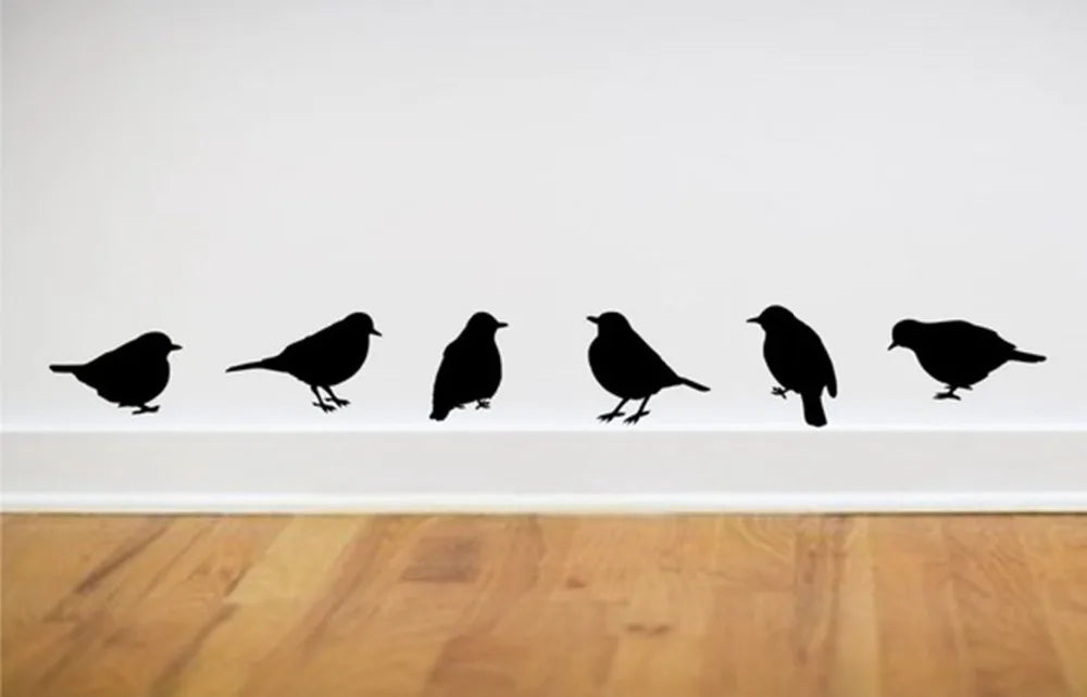 Birds Vinyl Wall Sticker Modern Home Decoration, DIY Creative Bird Decal For Car Window Laptop Decor