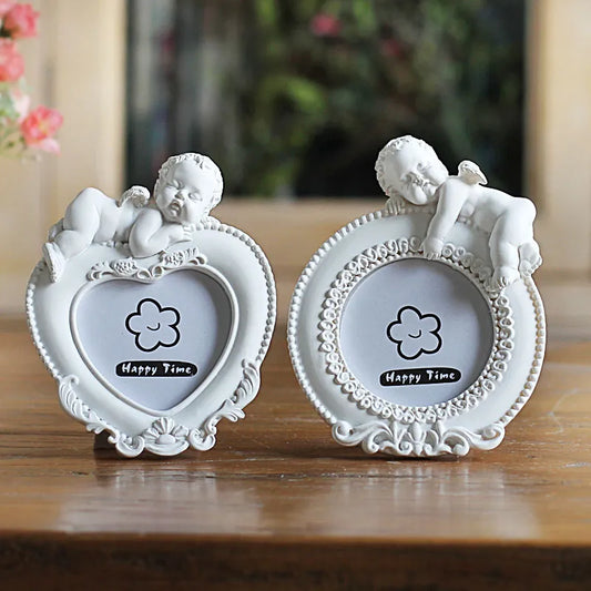 White Mini Picture Frame for Lovely Baby,Heart Shaped Photo Frames Home Decor,Porta Retrato Moldura Creative Wedding Photo Frame