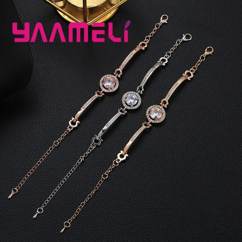 New Crystal Royal Style Punk Bangles Women's Jewelry Premium Bracelet Bride Love Jewelry Bracelet Wedding Gift Top Quality