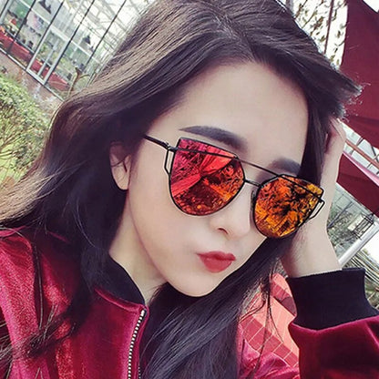 ZXWLYXGX 2020  women's sunglasses trendy retro colorful cat eye sunglasses  oculos de sol masculino
