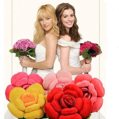 Stereoscopic Rose Style Novelty Home Wedding Decorative Pillows Sofa Cushion Soft Pillow cojines Valentine's Day Gift coussin