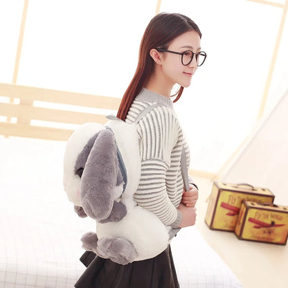 Wholesale cute cartoon rabbit shoulder bag shoulder bag furry toy backpack children's holiday gift Christmas gift