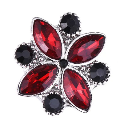 New Fashion Hearts Flowers rhinestone Beauty 20MM snap buttons fit DIY 18MM snap bracelet snap jewelry Christmas Gift