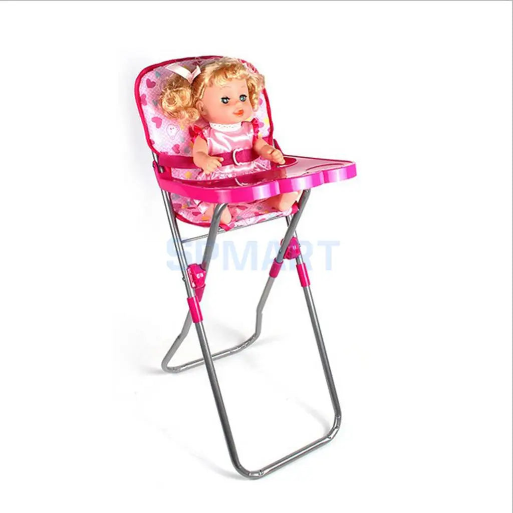 23*31*56cm Baby Doll Dining High Chair Model Simulation Furniture Model for 9-12inch Doll Kids Pretend Play Toy