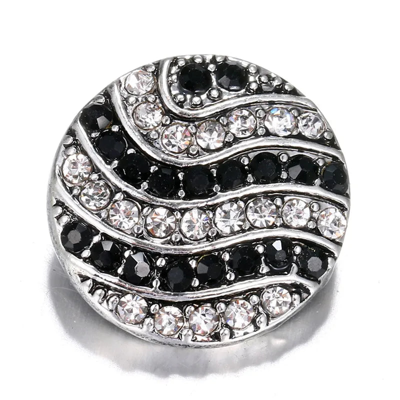 New Fashion Hearts Flowers rhinestone Beauty 20MM snap buttons fit DIY 18MM snap bracelet snap jewelry Christmas Gift