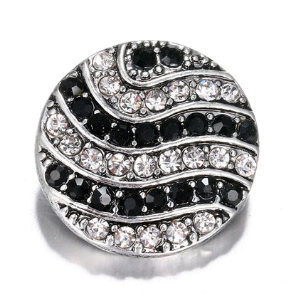 New Fashion Hearts Flowers rhinestone Beauty 20MM snap buttons fit DIY 18MM snap bracelet snap jewelry Christmas Gift