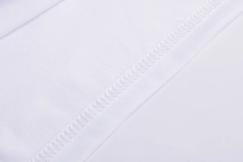 Close-up of white fabric stitching on an EtherealBe Halloween graphic t-shirt for women