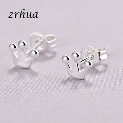 Newest 925 Sterling Silver Needle Women's Jewelry Cute Chic Stud Earrings for School Girls Kids Lady Birthday Gifts S925 Stamp