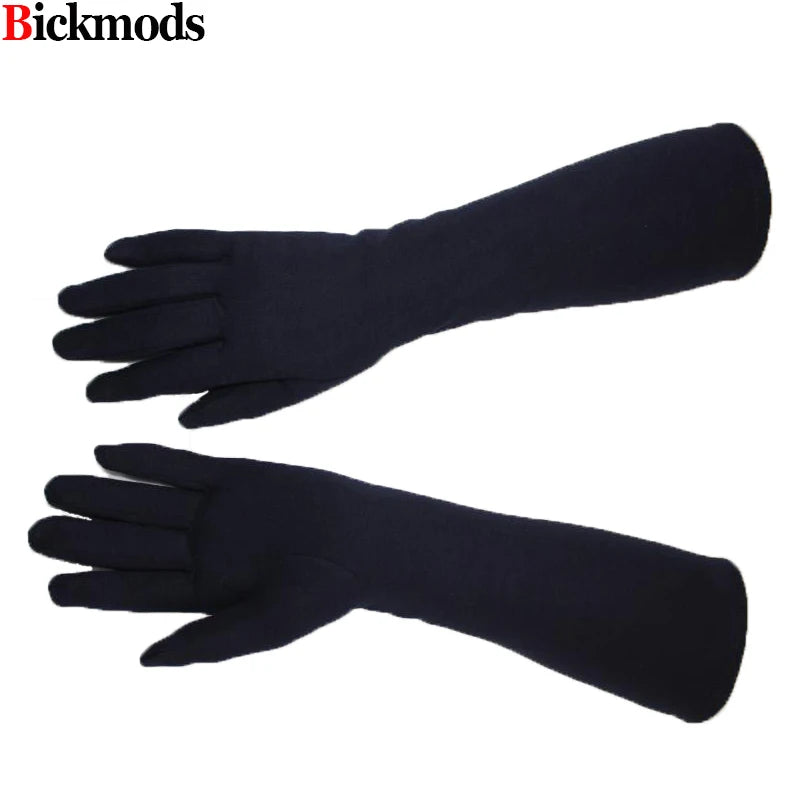 Cotton Long Gloves for Women's Stretch Autumn and Winter Warmth 38cm Windproof and Sun Resistant Knitted Sleeves
