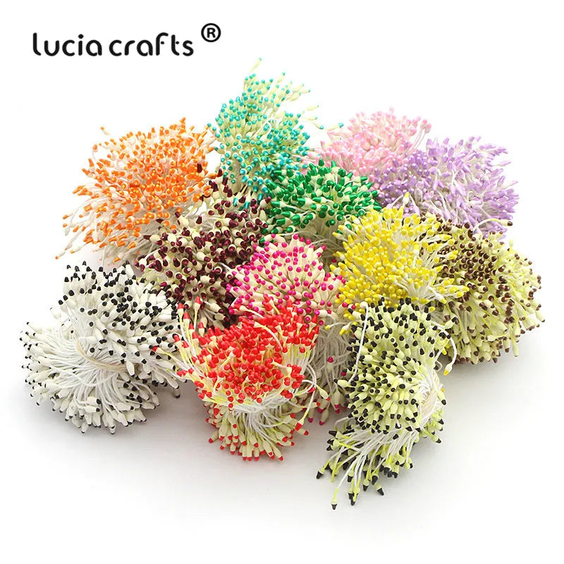 Lucia crafts  288pcs/lot Flower Stamen  6mm Handmade Artificial Flower For DIY Wedding  Home Decor D0501