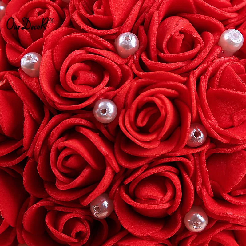 Wedding Favors Hang Ring Pillow With Transprent Box Heart Design Rhinestone And Pearl Decor Wedding Ring Cushion Decoration