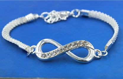 Rhinestone Infinity Bracelet Men's Women's Jewelry