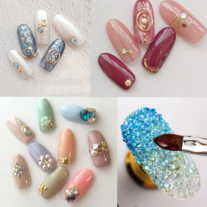 MSHARE 3D Top Coat UV Gel Rhinestones No Wipe Topcoat Without Sticky Layer Water Drop 50ml