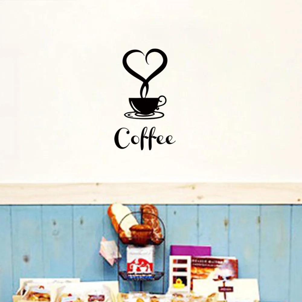 Coffee Shop Restaurant Wall Decor Decals Home Decorations 361 Kitchen Removable Vinyl Wall Art Diy Decorative Sticker
