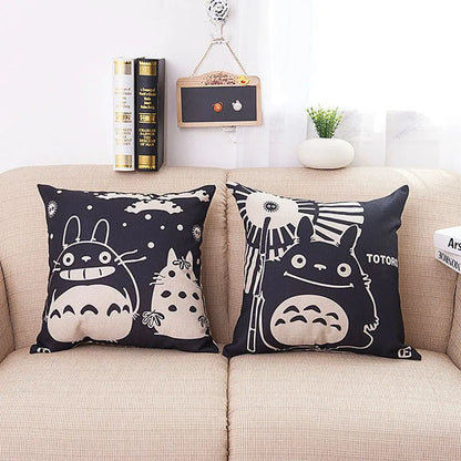 2021 Cotton Linen Pillow Totoro Pillow case Cartoon Home Decorative Pillows