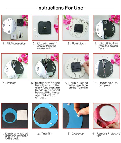Wall Clock Quartz Sale Home Decoration Water Needle Modern Acrylic Mirror Stickers Wallpaper Diy Clocks