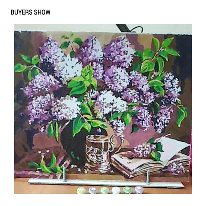CHENISTORY Frameless Flowers DIY Painting By Numbers Kit Modern Wall Art Picture Unique Gift For Home Decor Artwork 40x50cm