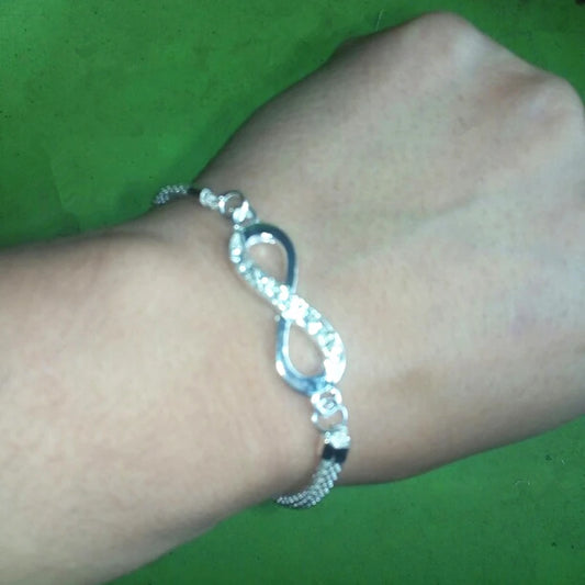Rhinestone Infinity Bracelet Men's Women's Jewelry