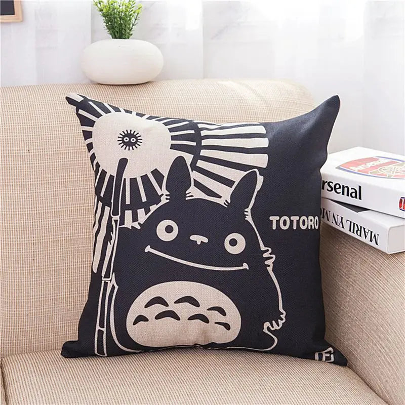 2021 Cotton Linen Pillow Totoro Pillow case Cartoon Home Decorative Pillows