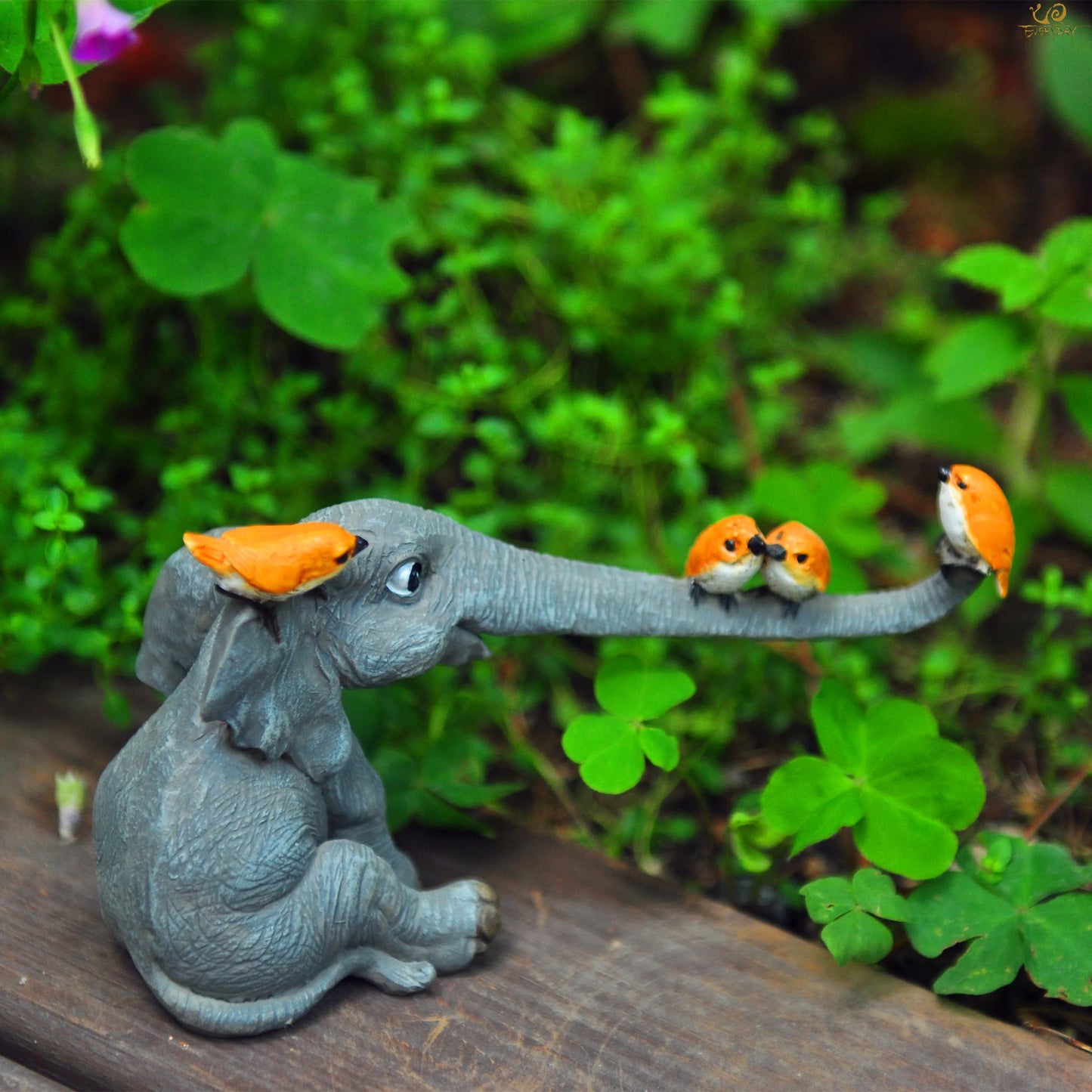 Everyday collection lucky elephant figurines fairy garden animal ornaments home decor tabletop decoration souvenir crafts