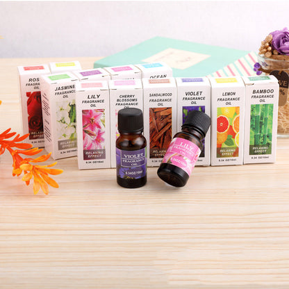 10ml/bottle Essential Oils For Aroma Diffuser Air Humidifier Aromatherapy Water-soluble Oil 12 Kinds Of Fragrance To Choose L5