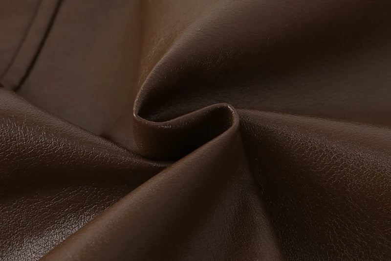 Winter Women's Fur Leather Jacket Long Sleeved Loose Warm Lamb Wool Vintage Thickened Locomotive Lapel Female PU Motorcycle Coat